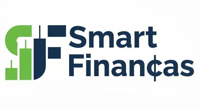 Logotipo da Smart Finanças com tipografia estilizada, utilizando o símbolo de centavos. O design visual representa inteligência financeira, investimentos e economia de forma moderna e corporativa.